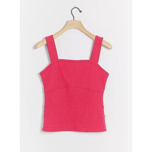 Anthropologie Maeve Callie Button Side Tank Top Size Small Pink - Picture 1 of 5